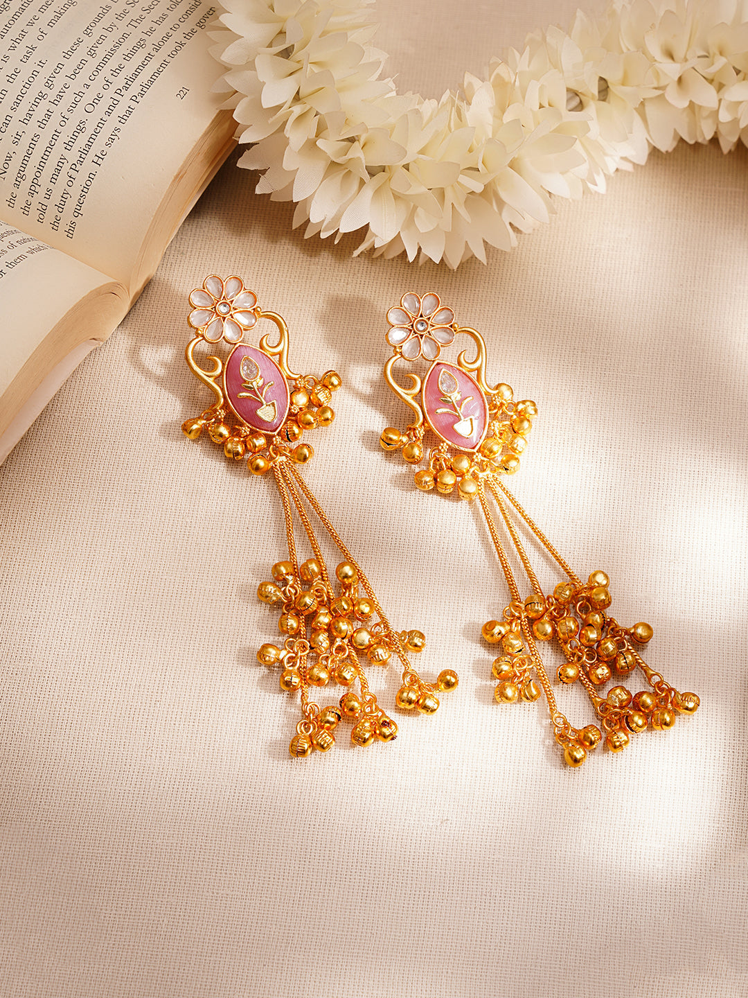 Pink Muse Statement Tassel Earrings
