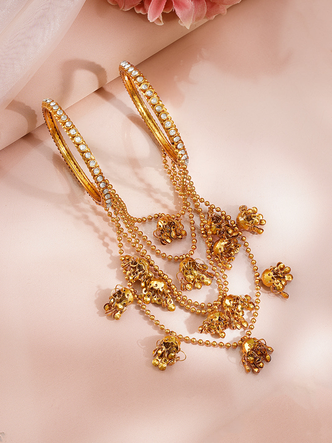 Golden Ghungroo Celebration Bangle Set