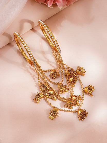 Golden Ghungroo Celebration Bangle Set