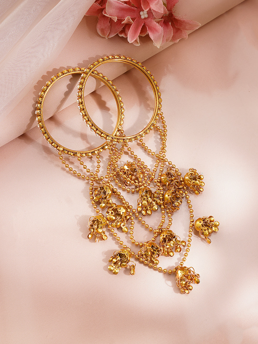 Golden Ghungroo Celebration Bangle Set