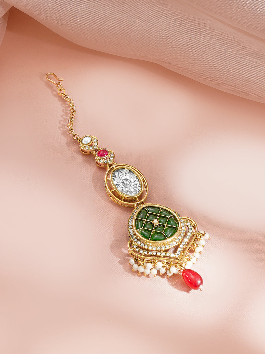 Royal Emerald Drop Bridal Statement Set