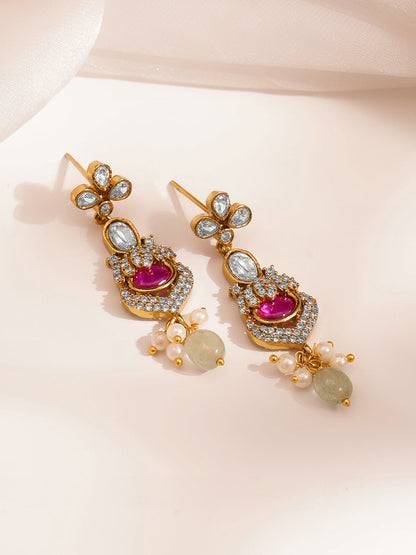 Kundan Multicolor Drop Necklace Set