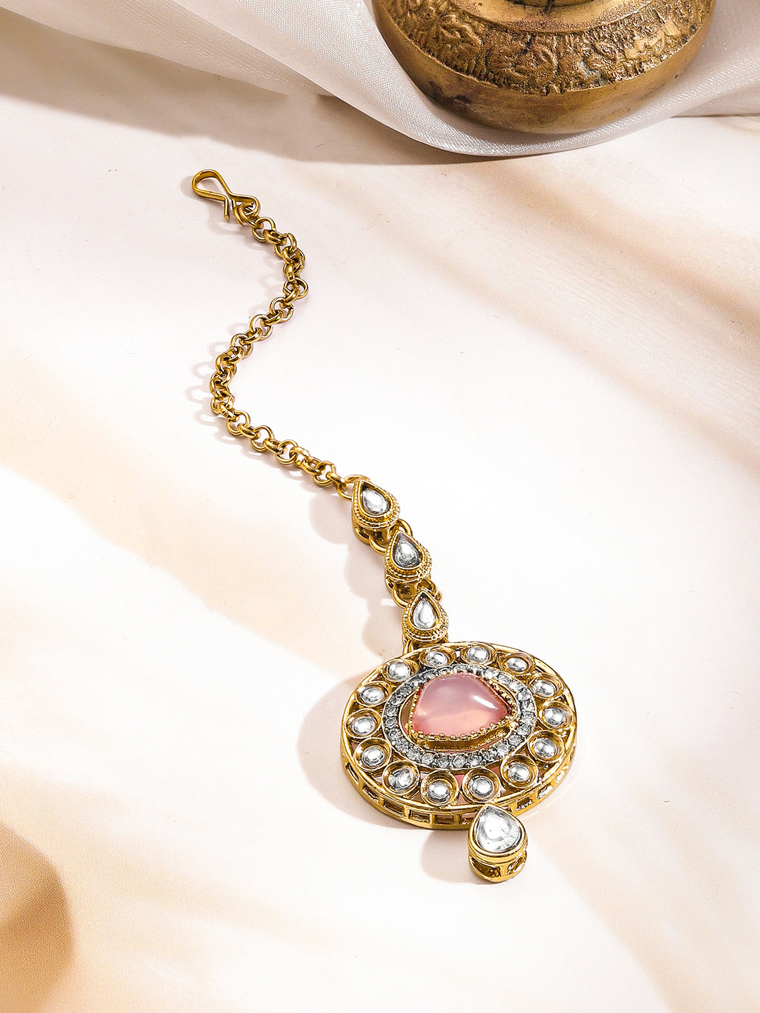 Luxury Pastel Kundan Bridal Necklace Set
