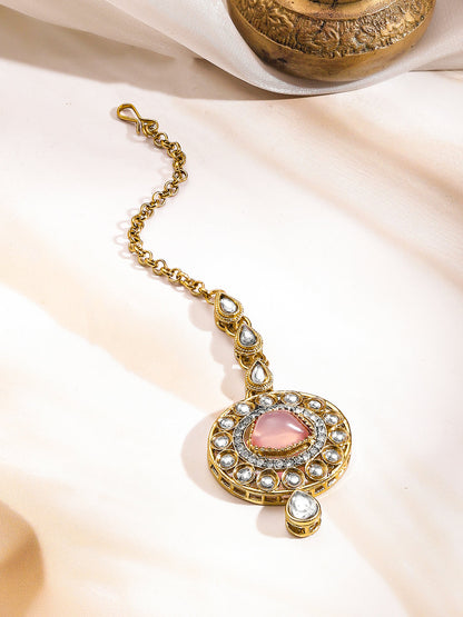 Luxury Pastel Kundan Bridal Necklace Set