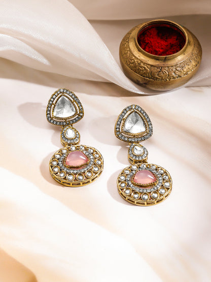 Luxury Pastel Kundan Bridal Necklace Set
