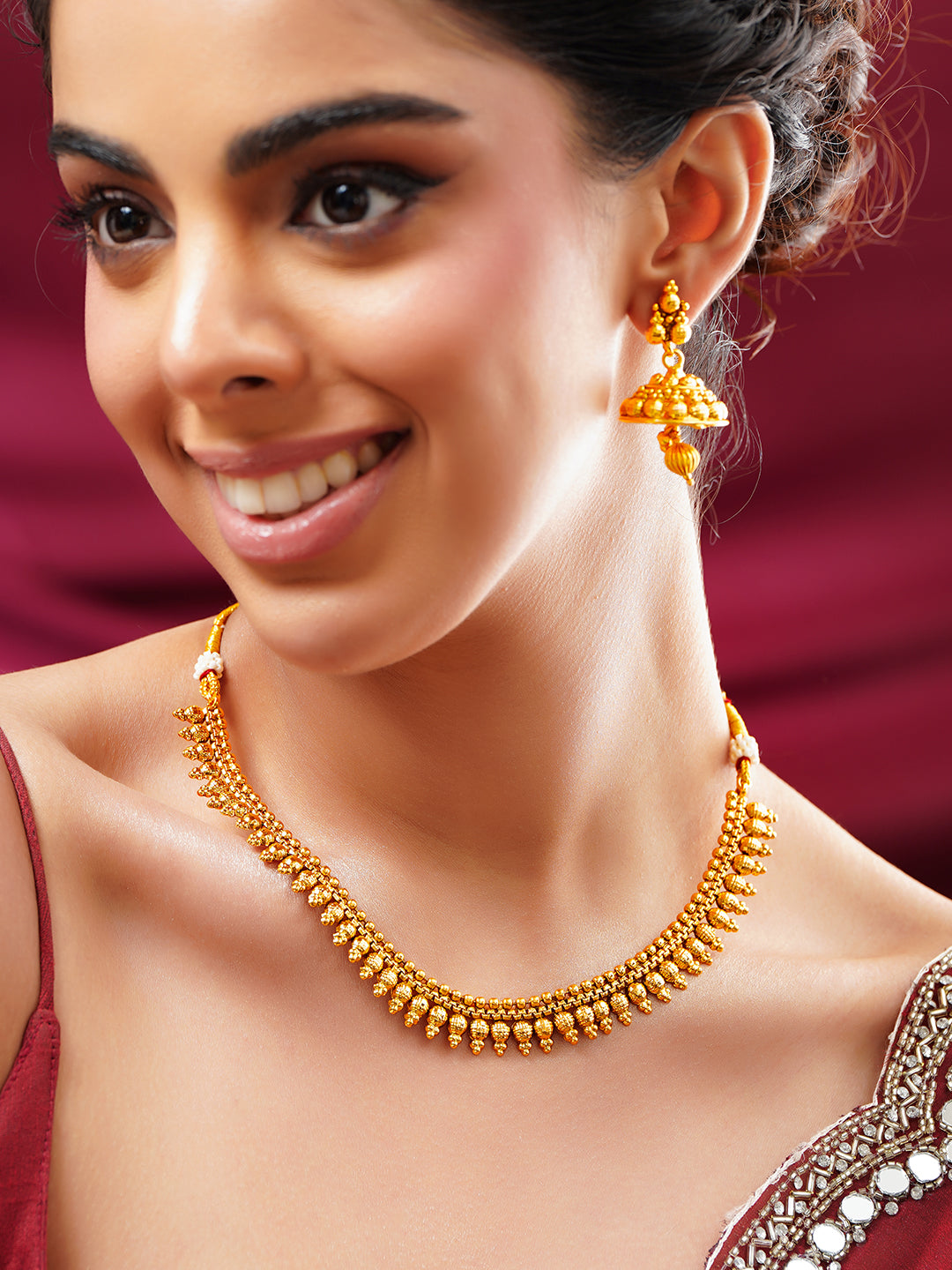 Gold Plated Traditional Necklace Set