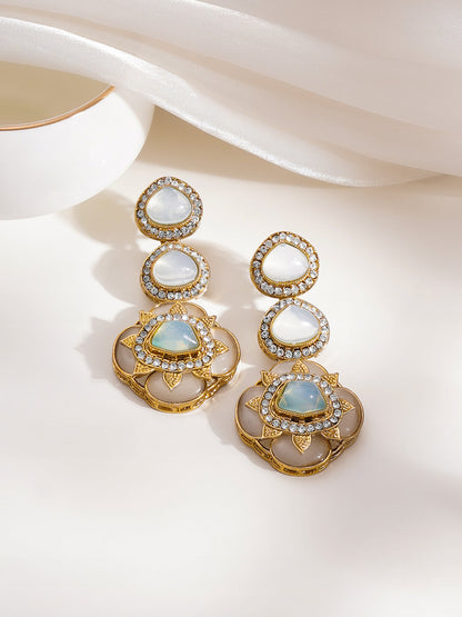 Moonlight Bloom Luxe Drop Earrings