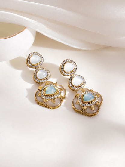 Moonlight Bloom Luxe Drop Earrings