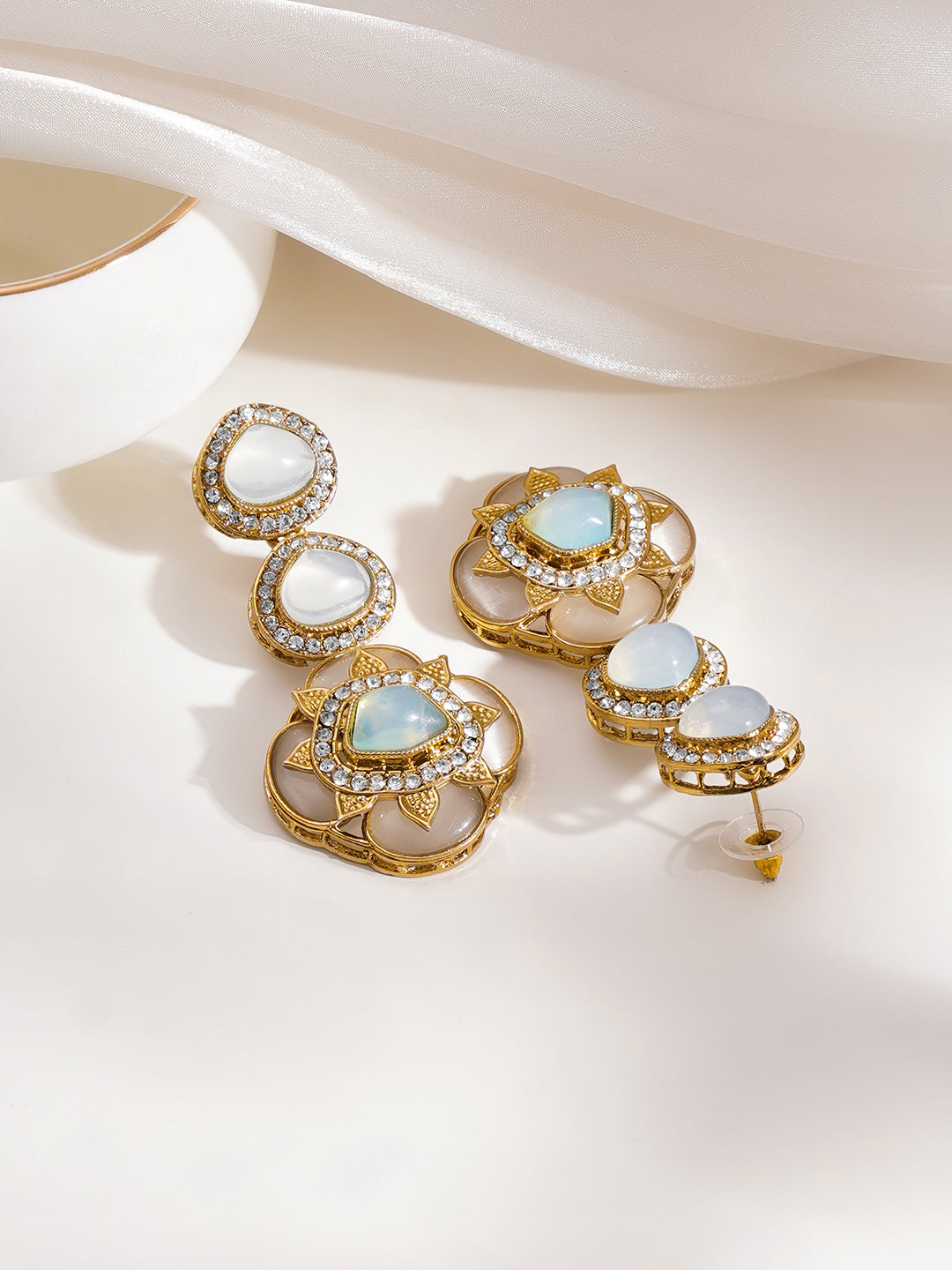 Moonlight Bloom Luxe Drop Earrings