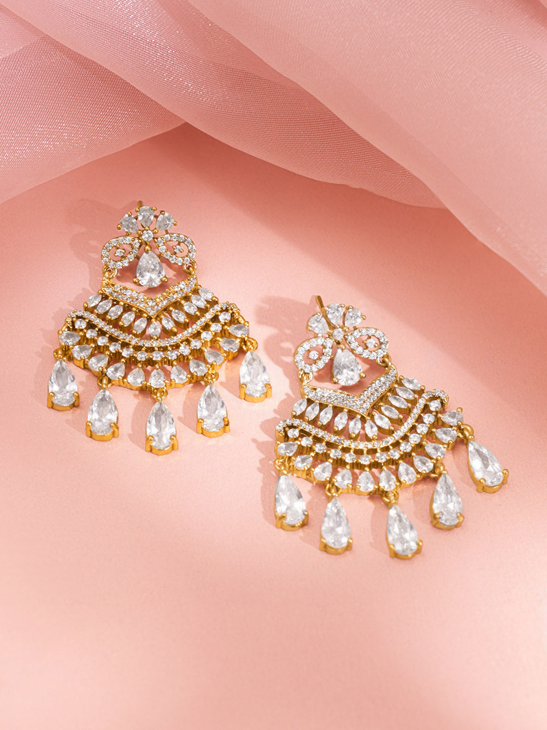 Golden Glow Party Chandelier Earrings