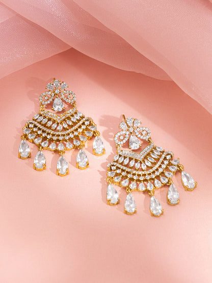 Golden Glow Party Chandelier Earrings