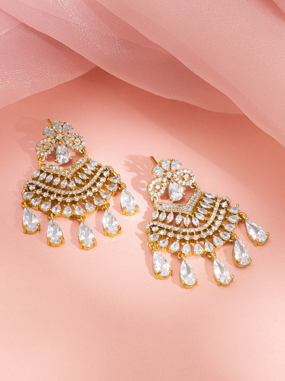 Golden Glow Party Chandelier Earrings