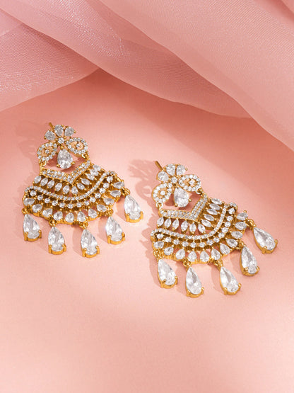 Golden Glow Party Chandelier Earrings