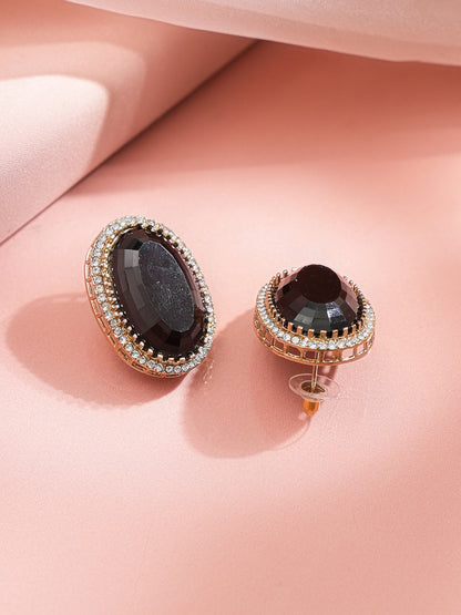 Midnight Black Crystal Statement Studs