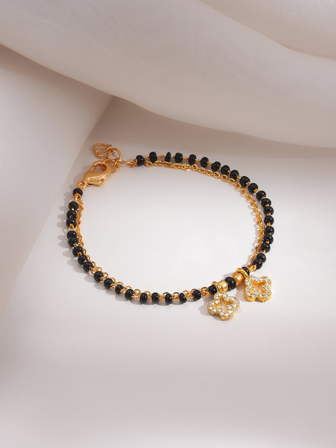 Clover Spark Charm Mangalsutra Bracelet