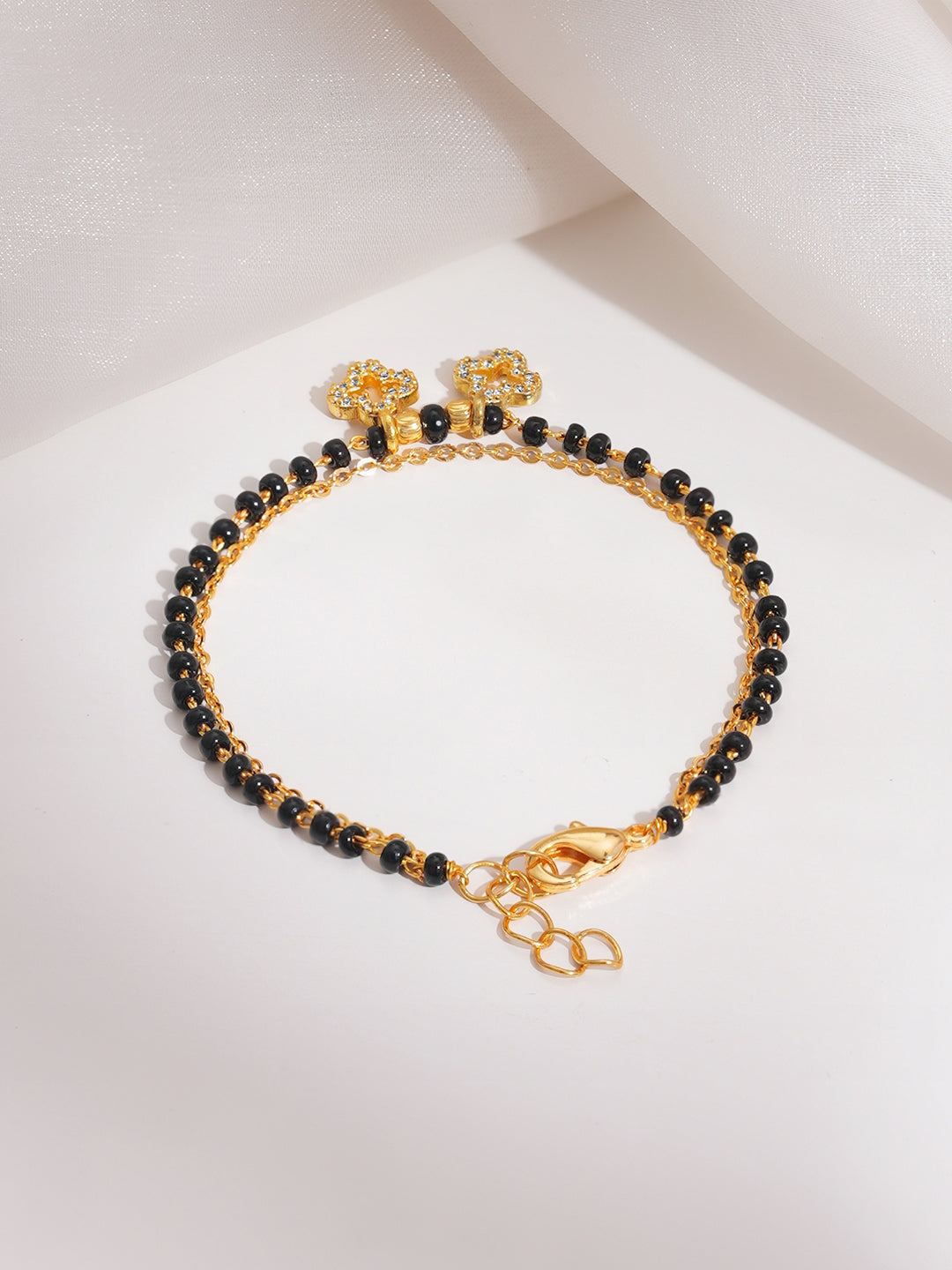 Clover Spark Charm Mangalsutra Bracelet