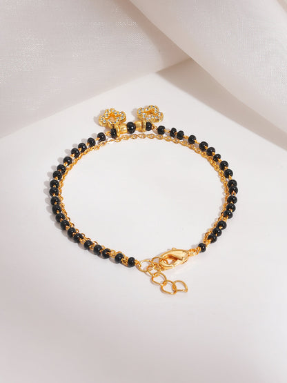 Clover Spark Charm Mangalsutra Bracelet