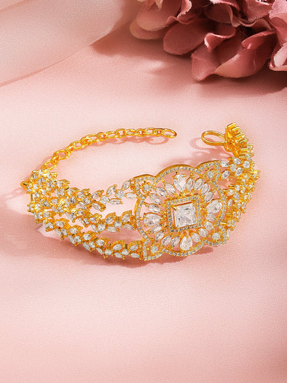 Golden Bloom Statement Glow Bracelet