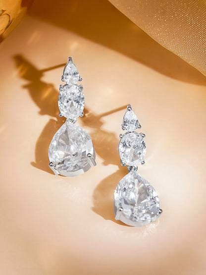 Radiant Crystal Drop Statement Earrings