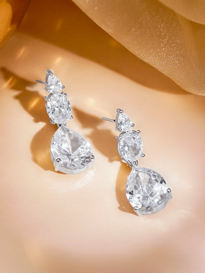 Radiant Crystal Drop Statement Earrings