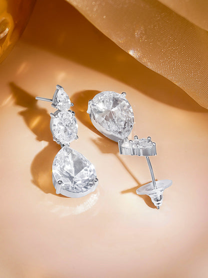 Radiant Crystal Drop Statement Earrings