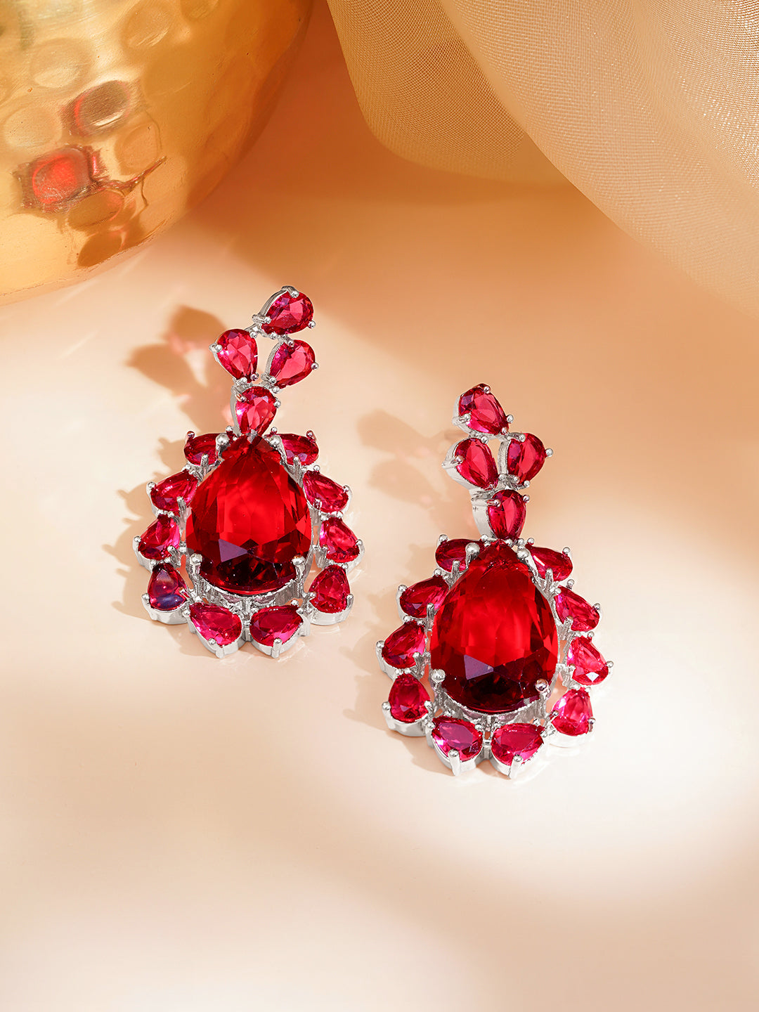 Midnight Blue Drama Statement Earrings