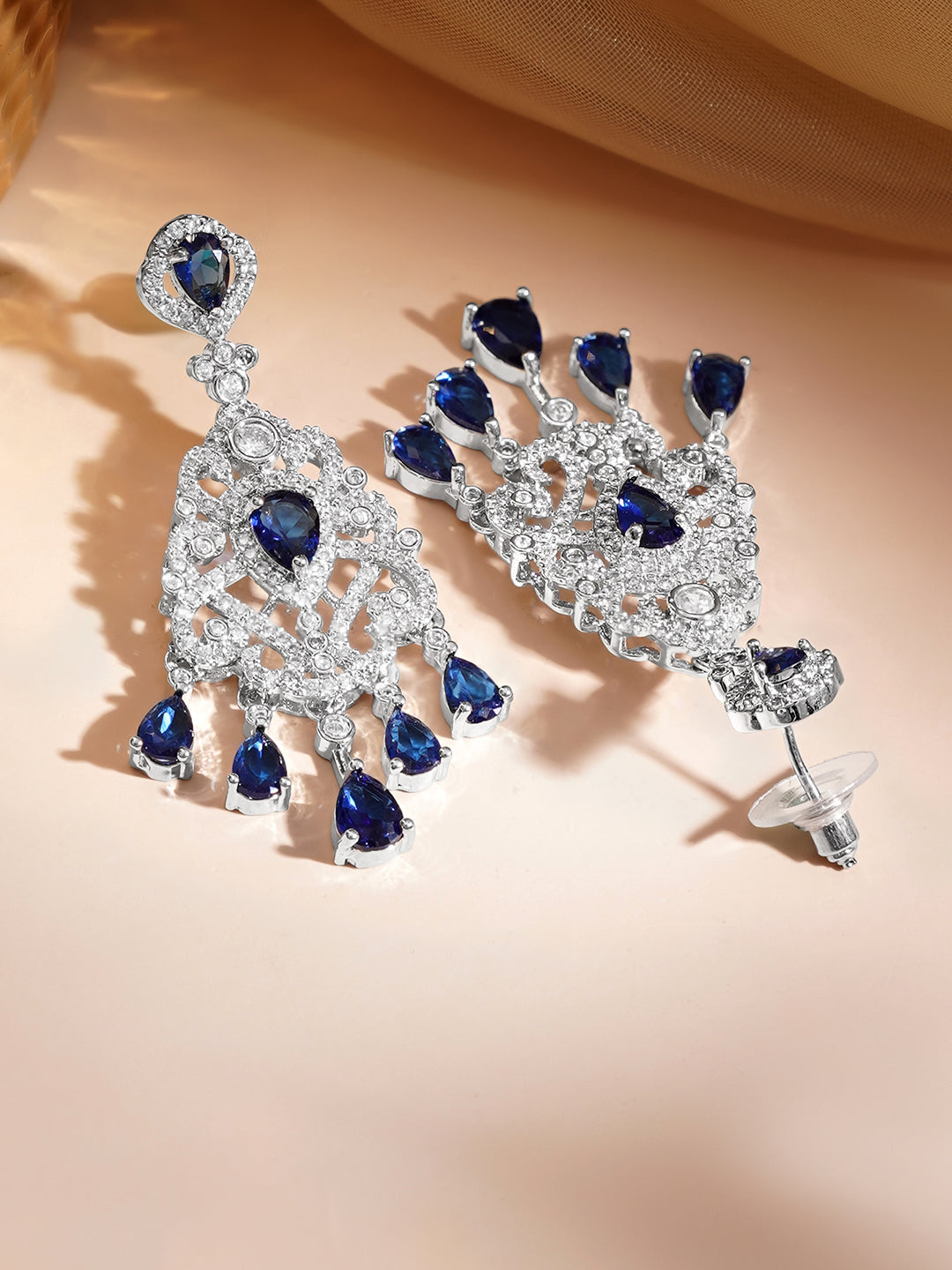 Celestial Blue Luxe Chandelier Earrings