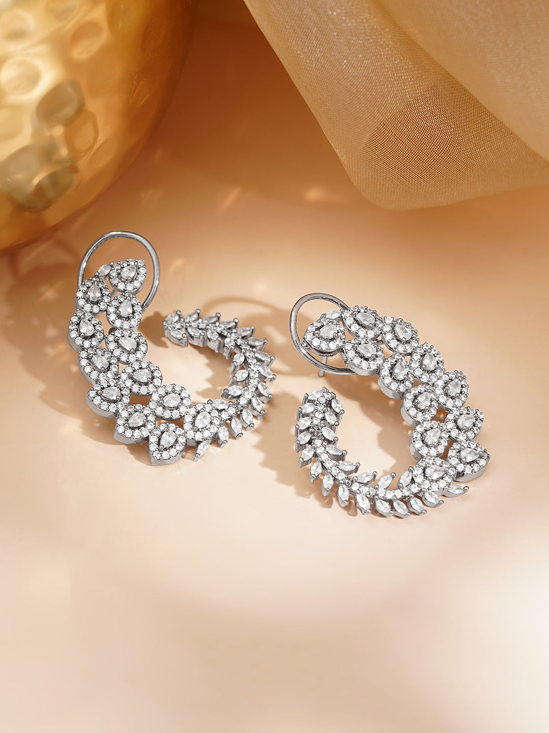 Oxidised Charm Stud Earrings