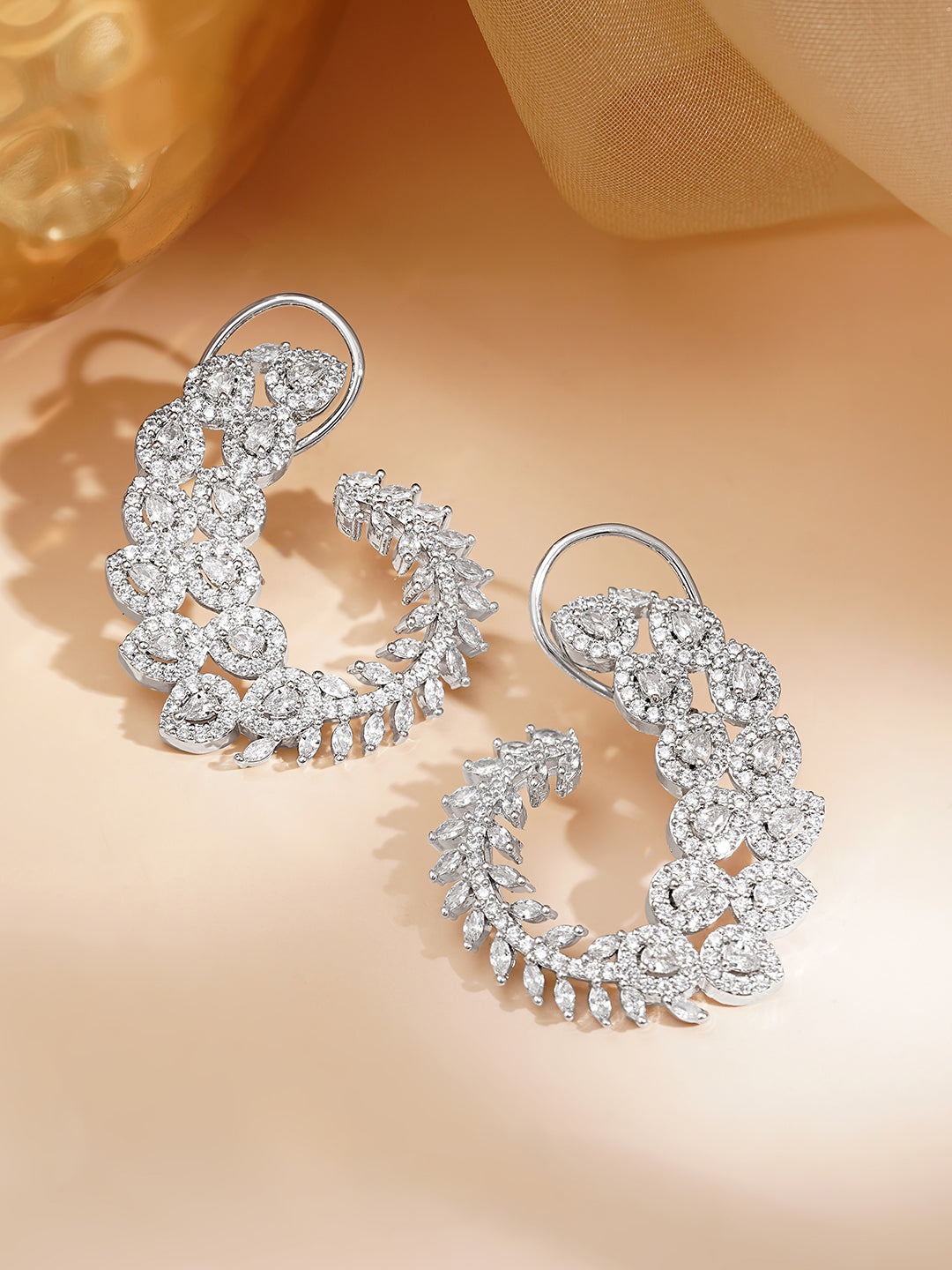 Celestial Bloom Spark Stud Earrings