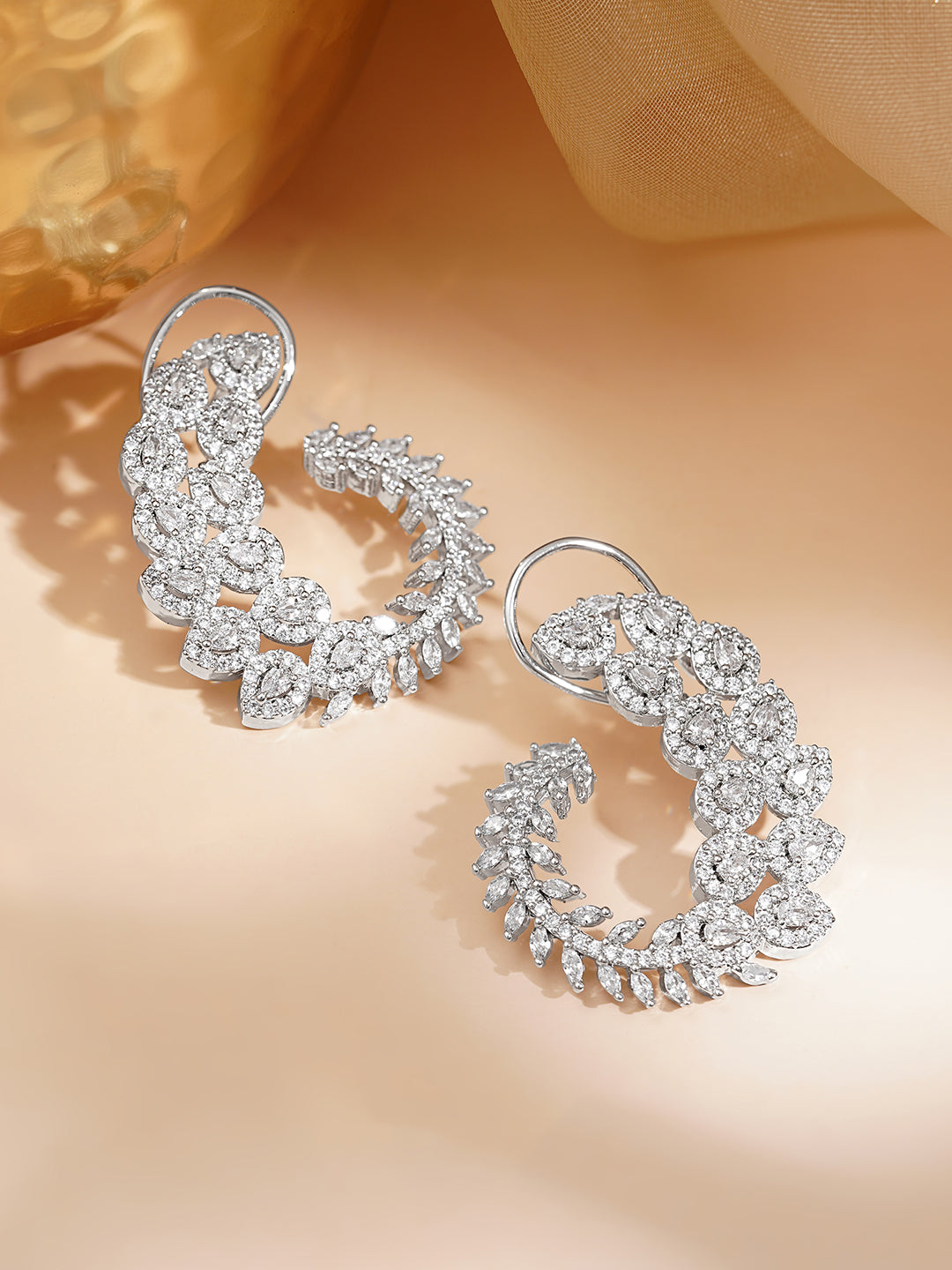Celestial Bloom Spark Stud Earrings