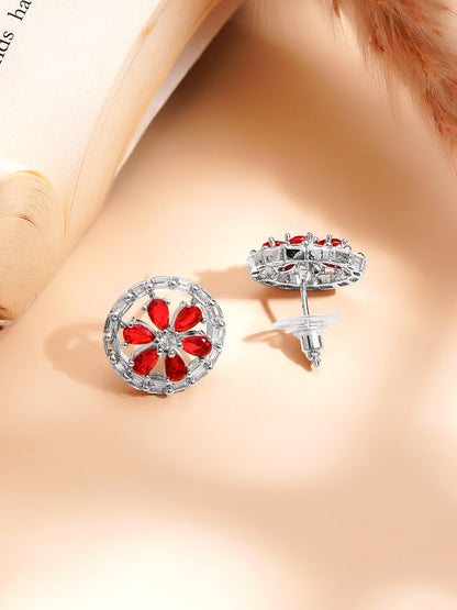 Ruby Bloom Sparkle Pendant Set