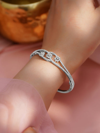 Crystal Bloom Statement Bracelet