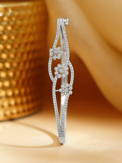 Crystal Bloom Statement Bracelet