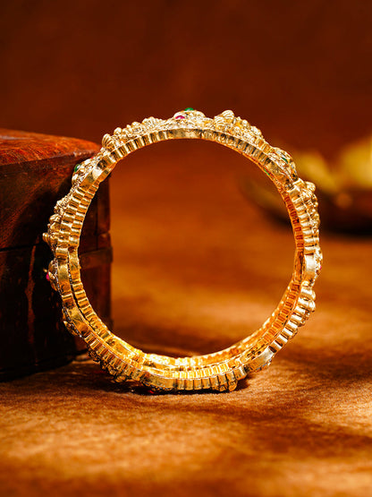 Divine Temple Gold Statement Bangles