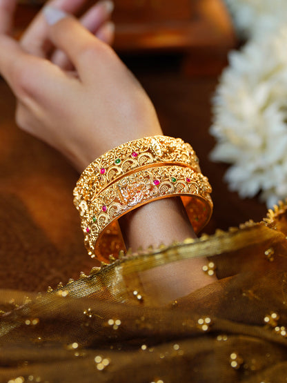 Heritage Temple Gold Luxe Bangles Set