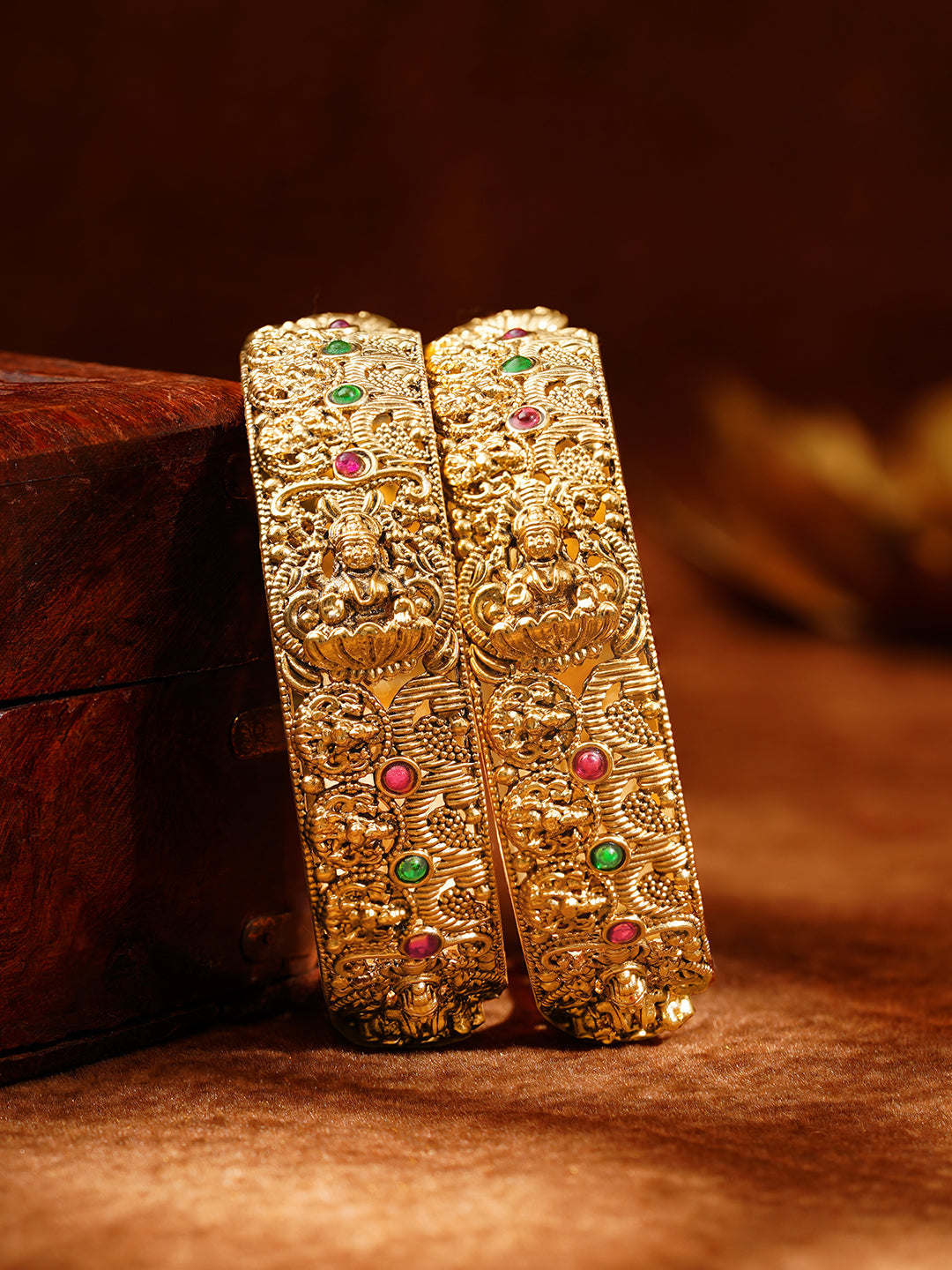 Heritage Temple Gold Luxe Bangles Set