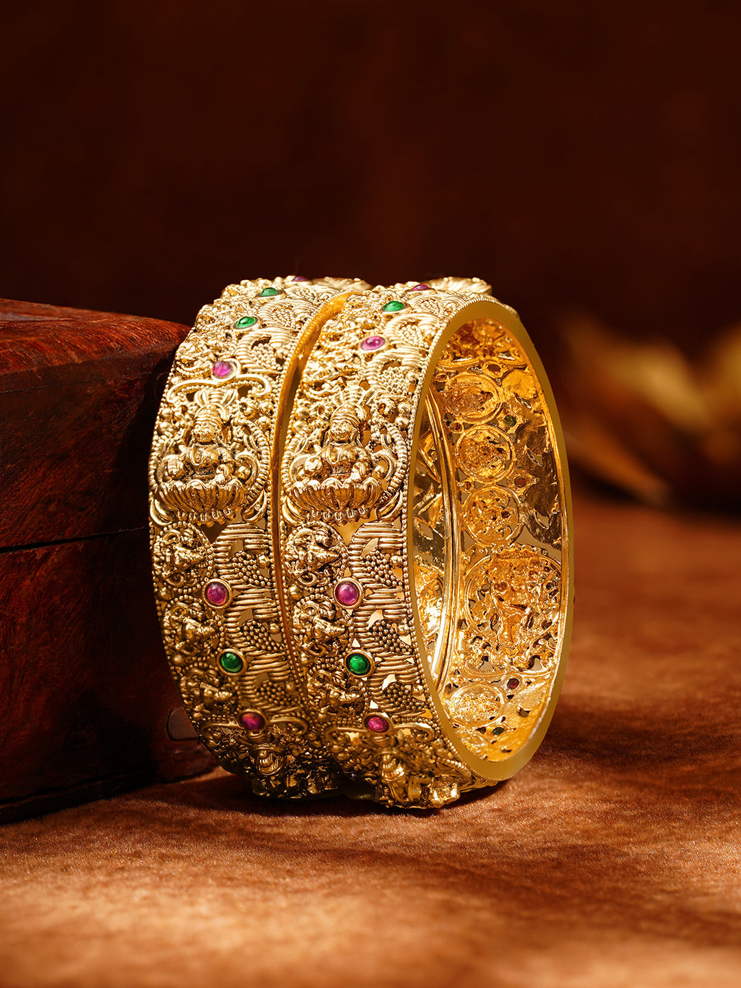 Heritage Temple Gold Luxe Bangles Set