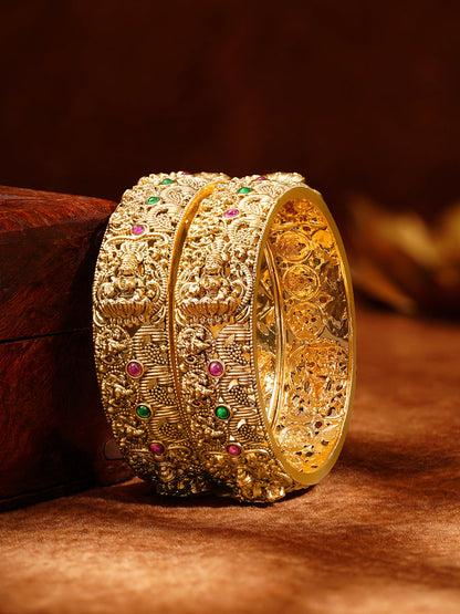 Heritage Temple Gold Luxe Bangles Set