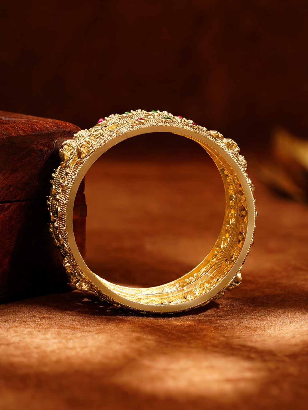 Heritage Temple Gold Luxe Bangles Set