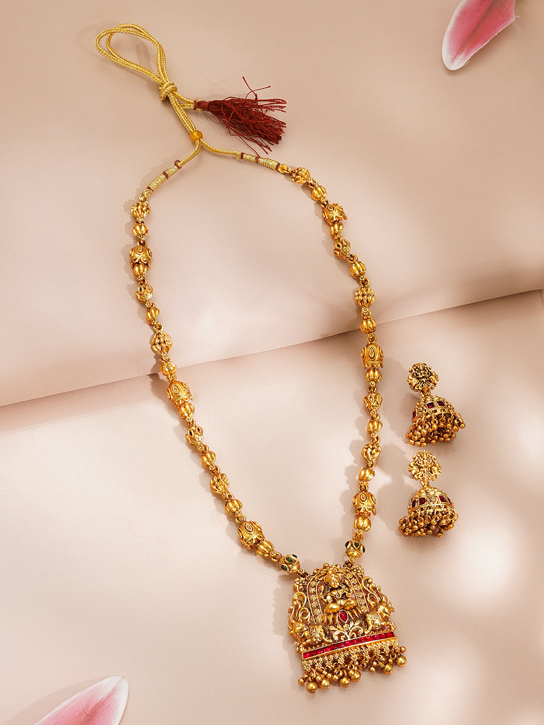 Goddess Bloom Temple Necklace Set