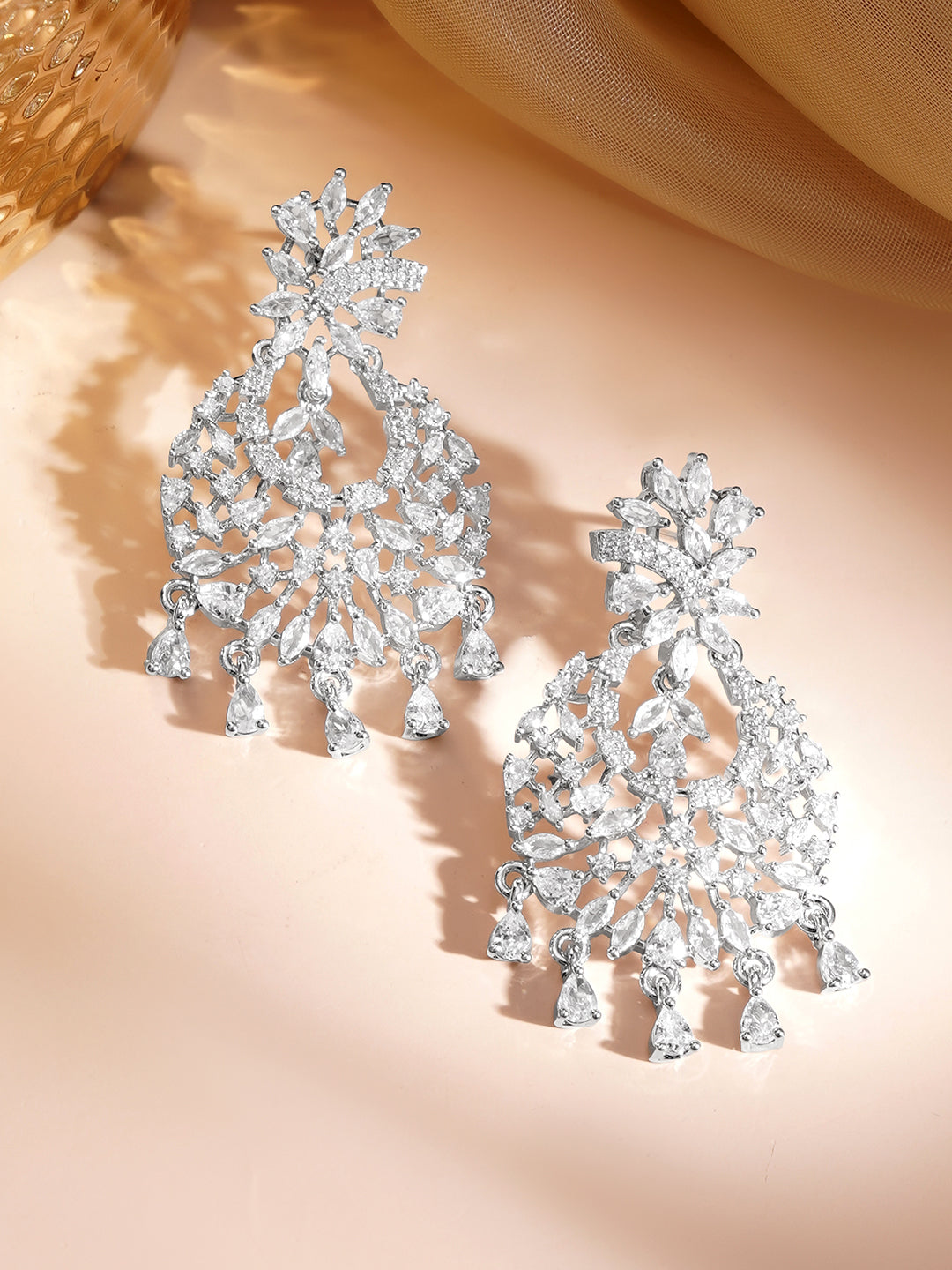 Luxe Shine Crystal Chandelier Earrings