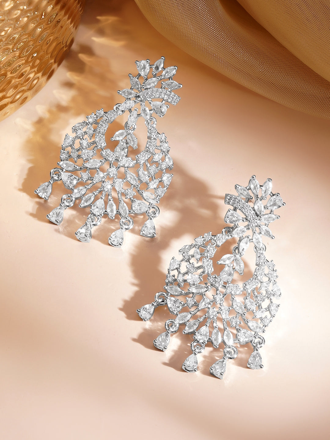 Luxe Shine Crystal Chandelier Earrings
