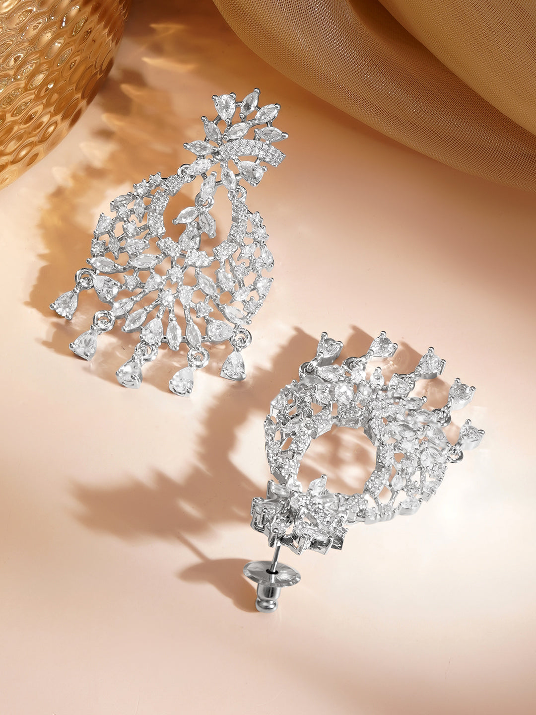 Luxe Shine Crystal Chandelier Earrings