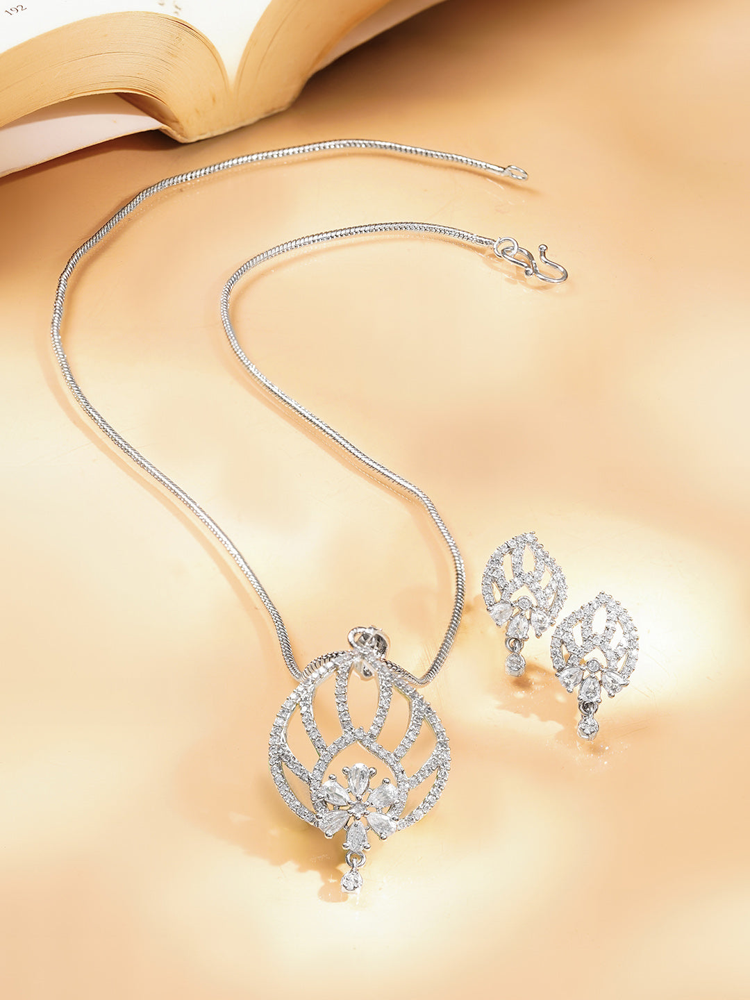 Moonlight Sparkle Statement Pendant Set