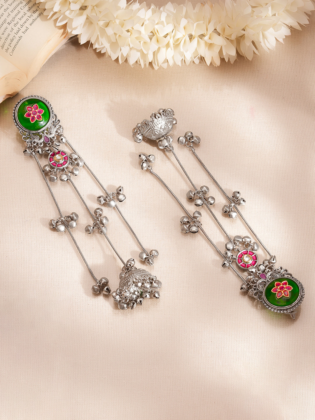 Oxidised Kashmiri Jhumka Dangler Earrings