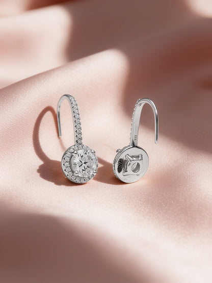 925 Fine Silver Rhodium Plated Drop Earrings