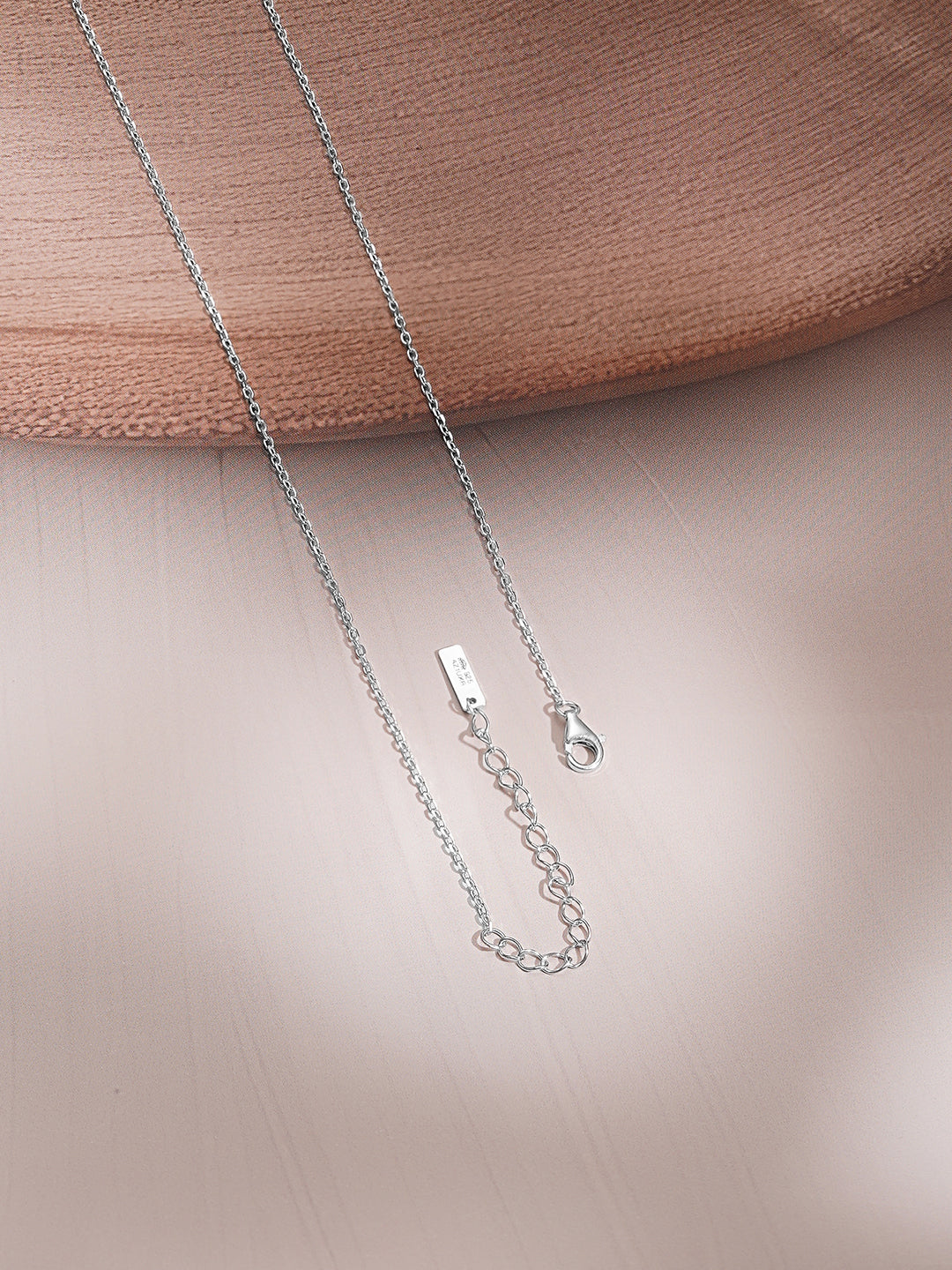 925 Fine Silver Cubic Zirconia Drop Chain Necklace