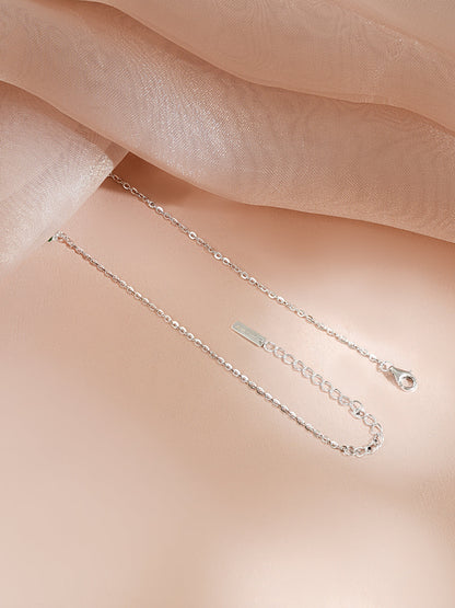925 Fine Silver Rhodium Plated American Diamon Zirconia Emerald Necklace