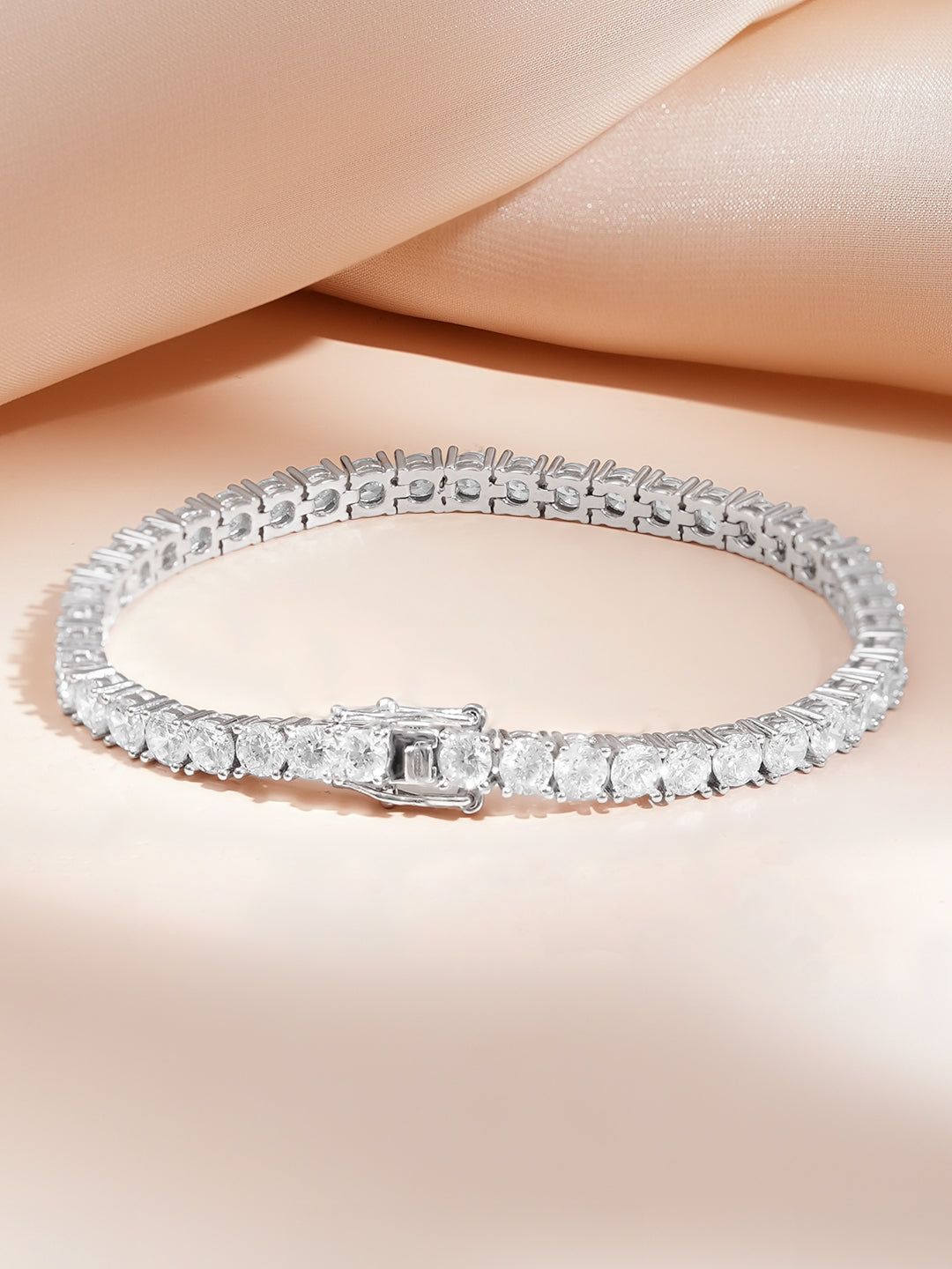 925 Fine Silver Rhodium Plated Snake Design Bracelet