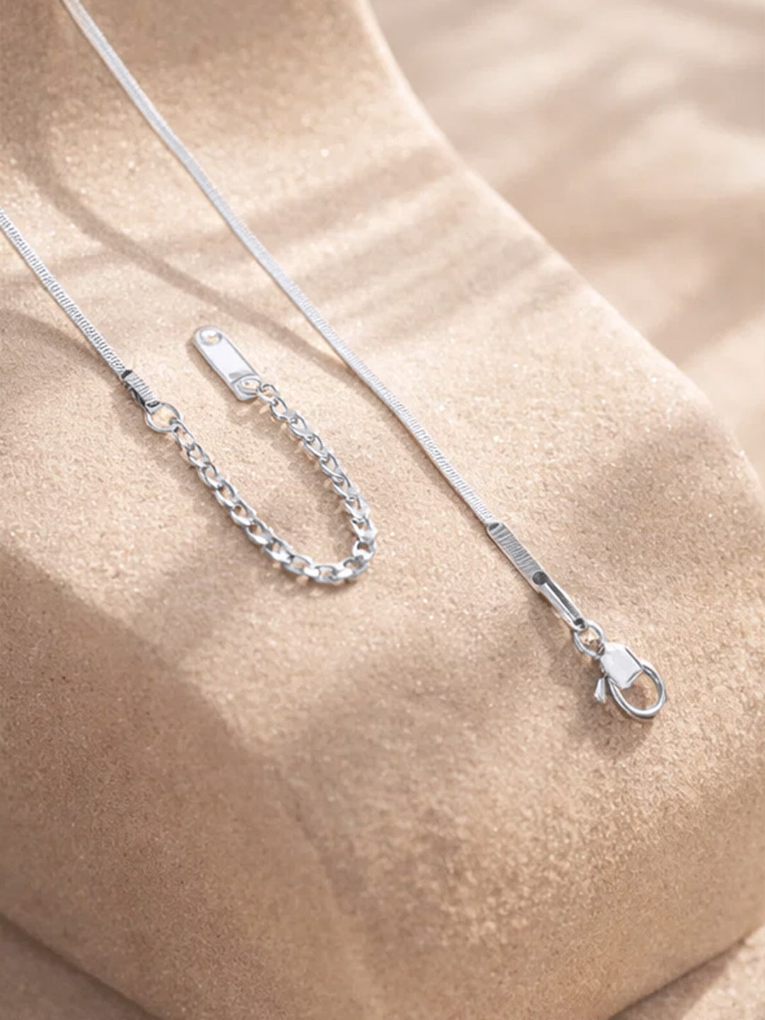 Demi Fine Rhodium Plated Stainless steel Bow Knot Snake Chain Necklace